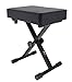 Banco de teclado, asiento acolchado, banco de piano, banco de estilo X, taburete de teclado ajustable
