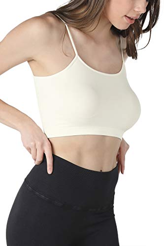 Image of NIKIBIKI Women Seamless Classic Crop Top Bralette, Made in U.S.A, One Size
