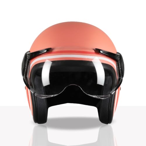Image of TVS MissFit Women's Open Face Helmet | Lightweight Shell | Pastel Colors Designed Exclusively for Women | Extreme Comfort Fit for Girls | Clear Visor | DOT & ISI Certified