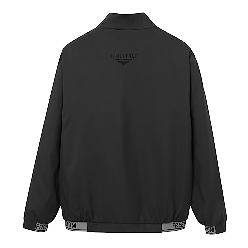 Mens Fall Jackets with Stand Collar, Full Front Zip And Zipper Side Pockets - image 3