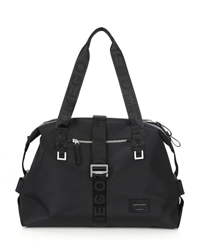 ZIMEGO Weekender Duffel Bag – Versatile Crossbody for Travel and Gym Tote, Black