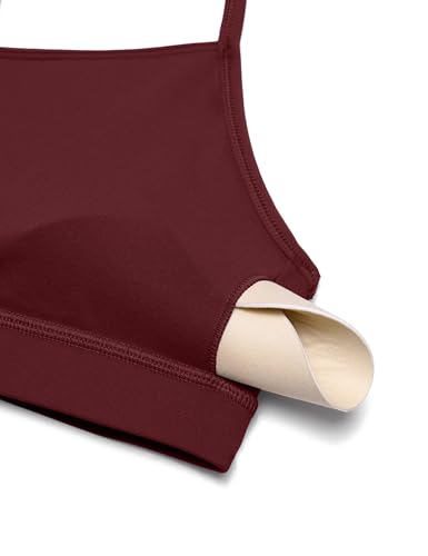 Image of CRZ YOGA Butterluxe Y Back Sports Bras | Light Support, Removable Pads, Yoga, Extremely Soft, Scoop Neck, Spaghetti Strap, for Women