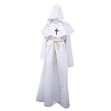 Halloween-maskerade-kostüme – umhang mit kapuze für männer passen gut zu ihren verschiedenen halloween-mönchs-kostümen und sorgen für ein angenehmes nutzungserlebnis. breite anwendungen, geeignet für cosplay, halloween, performance, kostümparty usw.