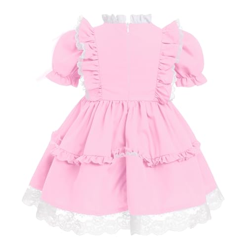 ODASDO Baby Girls Toddler Kids Vintage Ruffle Short Sleeve Bowknot A-line Pageant Birthday Party Dress with Headband Set 1-5T4