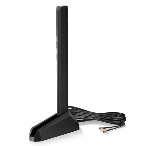 Image of Eightwood WiFi 7 WiFi 6E Antenna Tri-Band 6GHz 5GHz 2.4GHz RP-SMA Antenna with Magnetic Base for Desktop PC ASUS Gigabyte Aorus Gaming Motherboard PCIe Bluetooth Card