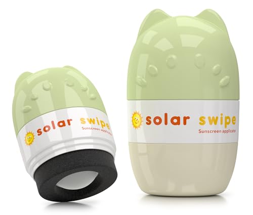 Image of Solar Swipe Sunscreen Applicator for Kids and Adults, Portable, Washable, Easy on the Go Sunscreen Application for Any Age and Skin (Olive Beige)