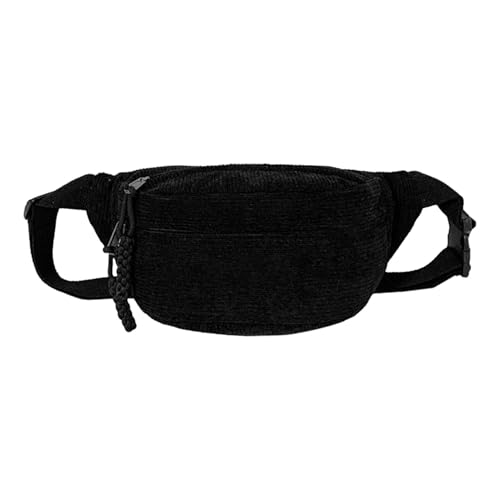 Umhängetasche Damen, Bauchtasche Damen Klein, Modische Cord Crossbody Bag Damen,Cord Bauchtasche Gürteltasche Hüfttaschen für Outdoor Sport Reise Laufen Schule, Negro , Moda