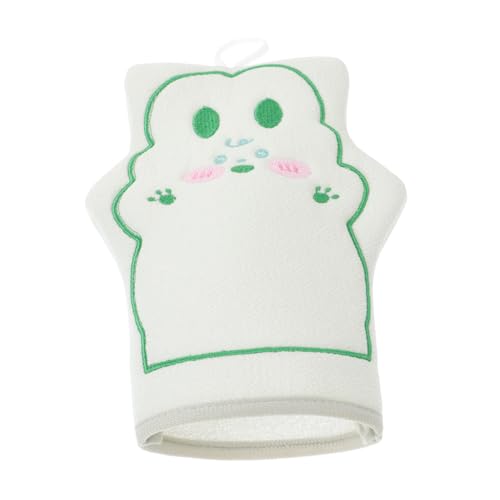 CLISPEED Guante Exfoliante de Ducha Verde para Mitón de Baño Reutilizable y Suave para Masaje Corporal y Limpieza Profunda