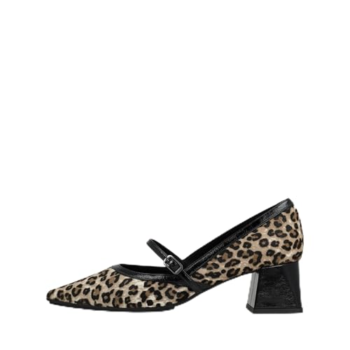 Lodi Zapatos de salón de Mujer. Diseño Sencillo y Elegante. Efecto Animal Print en Piel y Charol. Tira en Empeine con Hebilla. Tacón Ancho de 5 cm. Punta Fina. Interior Forrado en Piel. Planta New GE Lodi Zapatos de salón de Mujer. Diseño Sencillo y Elegante. Efecto Animal Print en Piel y Charol. Tira en Empeine con Hebilla. Tacón Ancho de 5 cm. Punta Fina. Interior Forrado en Piel. Planta New GE