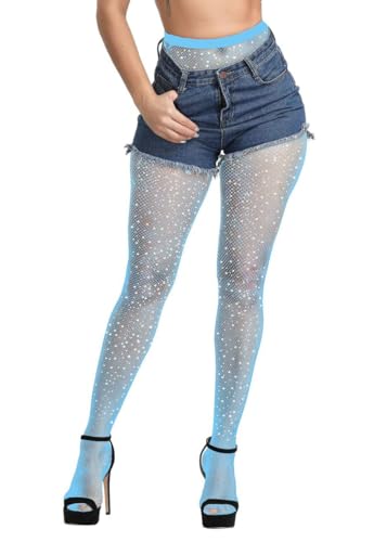 Image of FANCAME Fishnet Stockings for Women Halloween Sparkly Tights Plus Size