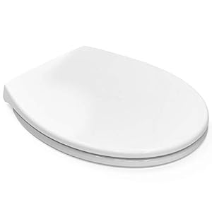 STOREMIC Toilettendeckel mit 2 Befestigungsweise, Klodeckel mit Absenkautomatik und Quick Release Funktion, Antibakteriell Klodeckel aus Duroplast mit 360° verstellbaren Scharnieren, O Form Weiß
