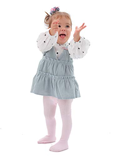 Image of Epeius Baby Girls Tights 3 Pairs Pack Seamless Non Slip /Skid Grip Cotton Leggings