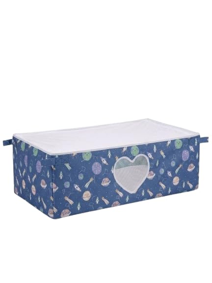 RN 7 Baby Khoyu/Cotton Cradle Cloth for Ghodiyu/Jhula/Palna with Astar Double Layer Support | Cloth for Cradle Stand Use print sky print,82X32 cm,Koala Jungle Print, Navy Blue-image-48