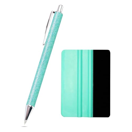 Wdesrgt Juego de Herramientas para Desmalezar, Kits de Vinilo Adhesivo Esenciales, Herramientas de Precisión para Bolígrafo con Punta de Alfiler para Accesorios Air Silhouette, Turquesa A