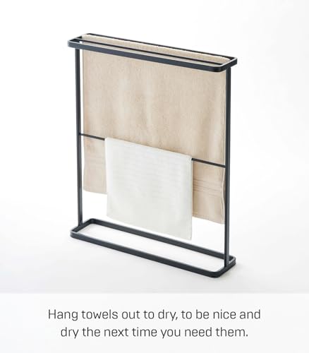 Image of YAMAZAKI home Bath Towel Hanger, Black