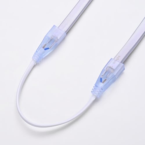 Image of Yescom 10 Sets of LED Strip Connectors 2 to 1 Wire Splice Connector 1ft Extension Cord Cable for BiLume 2700K Sunset Glow Warm White AC110-120V LED Neon Rope Lights