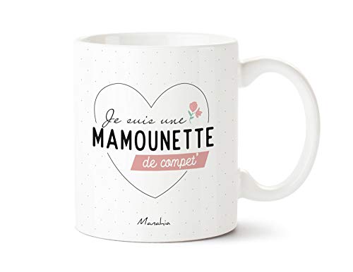 Manahia Mug maman - Je suis une mamounette de compet Imprimé en France | Cadeau fete des mères - cadeau pour maman - cadeau maman - tasse originale