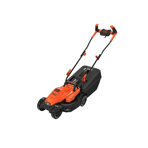 BLACK+DECKER BEMW451-QS BEMW451-QS grasmaaier, bekabeld, 1200 W, elektrische grasmaaier, 32 cm, 3 hoogtes verstelbaar 23, 43 en 63 mm, ideaal tot 300 m², vleugelmes voor optimaal slijpen en hakken - Afbeelding 4