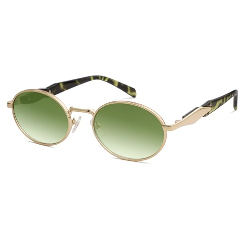 SOJOS Retro Oval Sunglasses with UV400 Protection