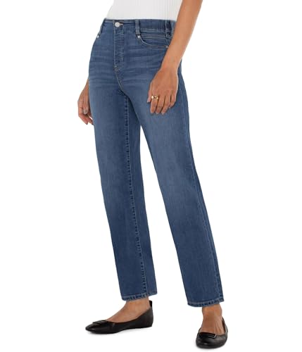 Liverpool Women's Gia Glider Pull-on Mid-Rise Slim Dual Fx Denim4