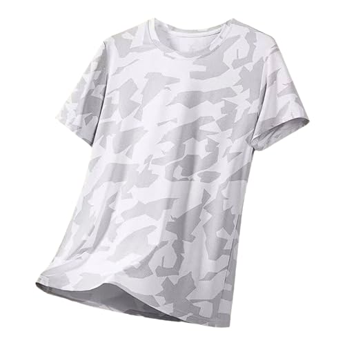 Camo Tshirts for Men Summer Thin Lightweight Breathable Quick Dry Tees Round Neck Short Sleeve Casual Tops Plus Size