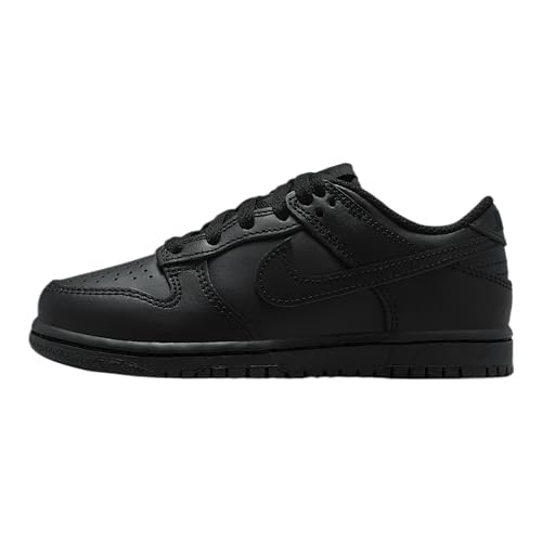 Nike Dunk Low Little Kids' Shoes (FB9108-009, Black/Black/Black)