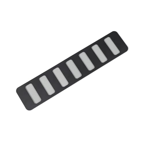 Image of Front Grill Mesh Inserts for Hummer H2 2003-2009 Accessories, Front Bumper Air Inlet Vent Center Grille Cover Bug Screen Deflector, Front Grill /Mesh Grille Grid Inserts Cover Panel Trim (Black)