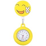 JEWEDECO Orologio da Taschino per Infermiera con Clip Retrattile Design Cartoon Materiali Sicuri e Flessibile per Divisa e Uso Quotidiano