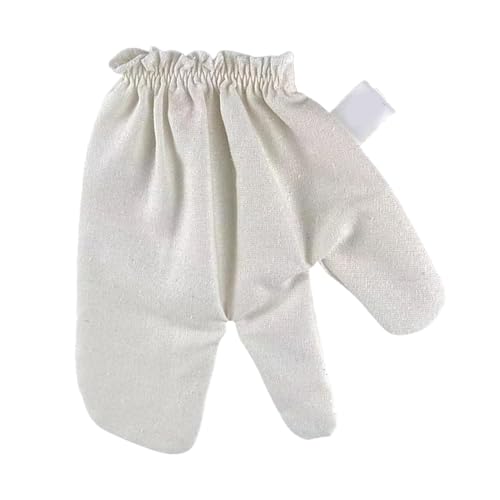 Guantes De Masaje De Seda Cruda | Guantes de Spa para Exfoliación Corporal | Mitón De Seda Natural Cruda Con Puño Elástico Para Baño Spa Ducha, Nutrición y Masaje Cutáneo