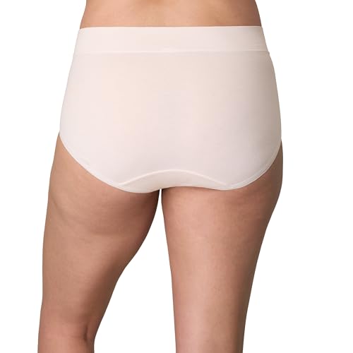 PLAYTEX Women's Underwear with Tummy Control, 3-Pack, Cotton Stretch, Plus Size Panties Available, Smoothing, Wicking2