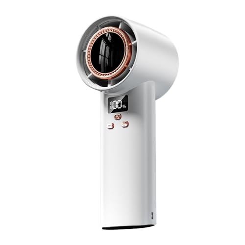 Genérico Ventilador Turbo | Ventilador Pequeño Recargable con Pantalla Digital | Enfriador Silencioso 100 Velocidades, Soporte Turbo para Exteriores, Camping, Deportes y Eventos