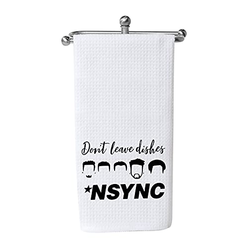 WCGXKO Funny Kitchen Decor Kitchen Towels Tea Towel Don't Leave Dishes Novelty Boy Group Inspired Dish Towel (Don't Leave Dishes)