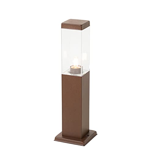 QAZQA malios - Lampe sur pied extérieur - 1 lumière - L 12.5 cm - Brun rouille - Moderne - éclairage extérieur