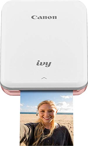 Image of Canon Ivy Mini Photo Printer (Rose Gold) with Ivy Rec Camera (Dragonfruit), Printer Paper, Memory Card Bundle
