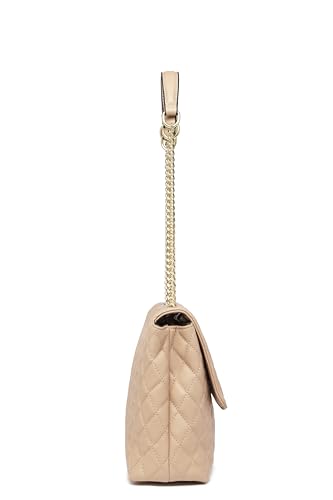 Image of ER.Roulour Quilted Crossbody Bags for Women, Trendy Roomy Shoulder Handbags with Flap Gold Hardware Chain Purses Shoulder Bag