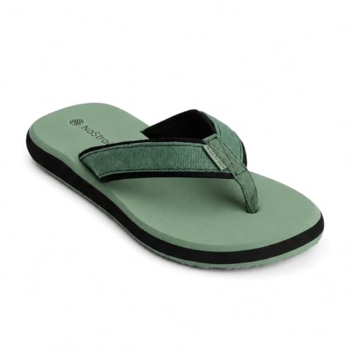 Image of NoStrain Men's Canvas Slippers, Flip Flops & Chappal - Angular Fit