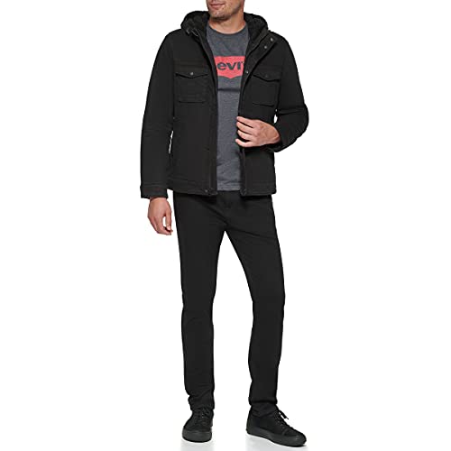 Levi's Men's Washed Cotton Hooded Military Jacket (Regular & Big & Tall Sizes)4
