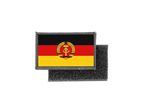 Toppa Applique Bandiera Germania EST RDA Tedesca - Stampata Su Patch Ricamata, 5x8 Cm, 2 Pezzi - 5