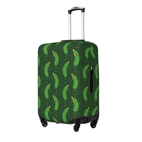 Cute and Funny Cucumber Print Luggage Cover Washable Elasticated Suitcase Covers TSA Approved Stylish Dust and Scratch Resistant Case Protector for Kids and Adults2