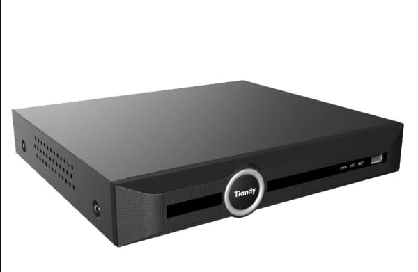Tiandy Network Video Recorder | HD Video Surveillance System | Plug-and-Play | Up to 5-Channel Input | 4 PoE Ports | 4K HDMI and VGA Output | 10TB Storage | VCA Alarms | Cloud Upgrade