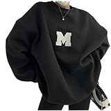 [1/2style] ニブンノイチスタイル トレーナー ロゴ 入り デザイン 刺繍 プルオーバー クルー ネック スウェット 裏 起毛 あり なし レディース (黒,XXL)