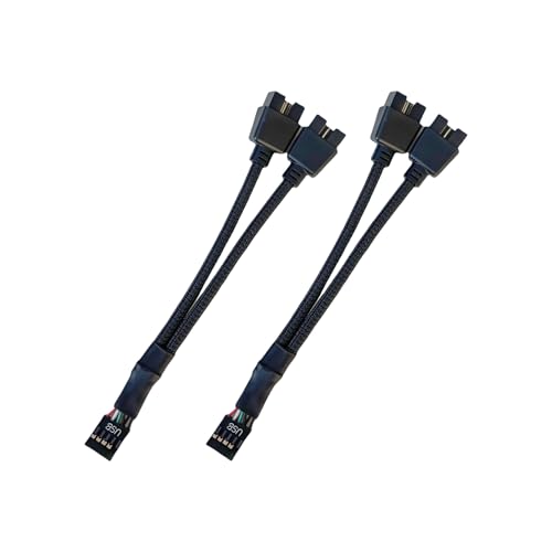 ナイロン編組USB2.0 9Pinスプリッターシールドケーブルポート延長PC用複数デバイス接続マザーボードUSBスプリッター