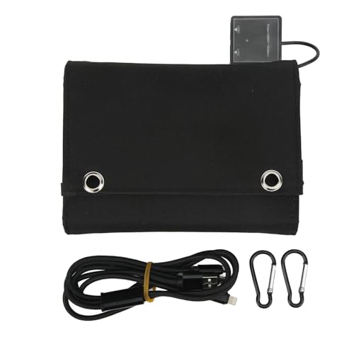 Cargador solar de 25W HUSHUI con 8 paneles USB para camping 7