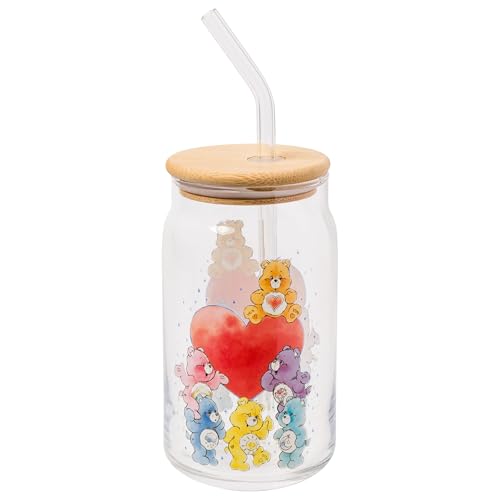 Image of Silver Buffalo Care Bears, Glass Tumbler, 16oz