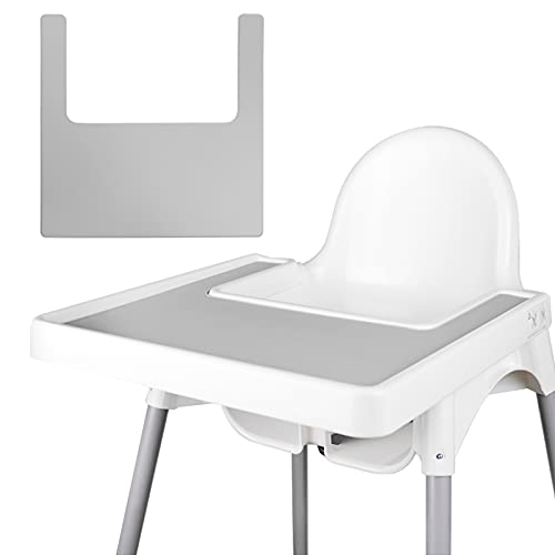 Set De Table Pour Chaise Haute IKEA - Durable - Propre Et Hygiénique - Convient Pour Les Enfants Et Bébés - Gris Clair