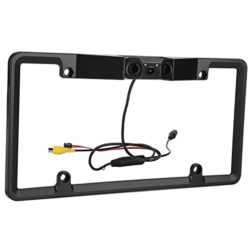 Image of 3 in 1 Car License Plate Frame Parking Sensor Rearview Reverse B 120 Degree Wide Angle The Parking Sensor Support Ackup Camera 2LED Backup Sensor Kit Camera for Truck