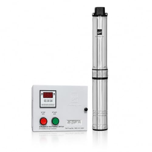 Image of Kirloskar Submersible Pump 1HP With Control Panel Single Phase, Multicolor