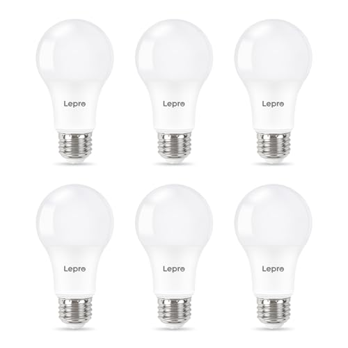 Lepro E27 Screw Bulb Dimmable, 7W Equivalent to 60W, Warm White 2700K E27 LED Bulbs, 800 Lumens Edison LED Light Bulb, Energy Saving Light Bulbs for Lamp, Pack of 6