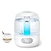 DREO 3L Humidificador Bebés Silencioso 26dB para Dormitorio, Niebla Fría Ultrasónica, Boquilla 360°, 30h Autonomía, Luz Ambiental, Difusor Aceites Esenciales, para Hogar, Blanco