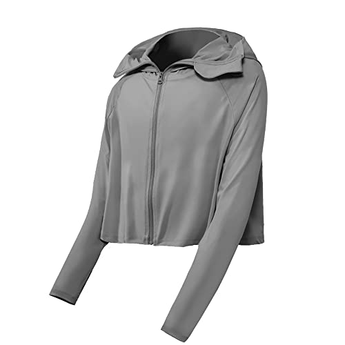 ABALACOCO Kids Girls Unisex UPF 50+ Sun Protection Hoodie Women Jacket Lightweight Sun Shirt Hiking Outdoor Coat 3T-Adult